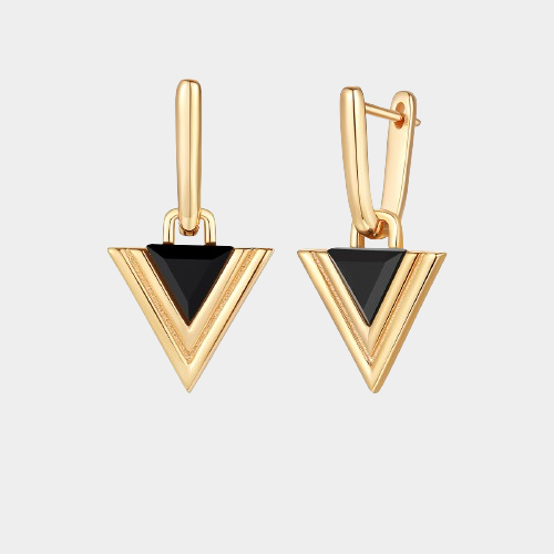 Triangle Geometric Earrings Studs